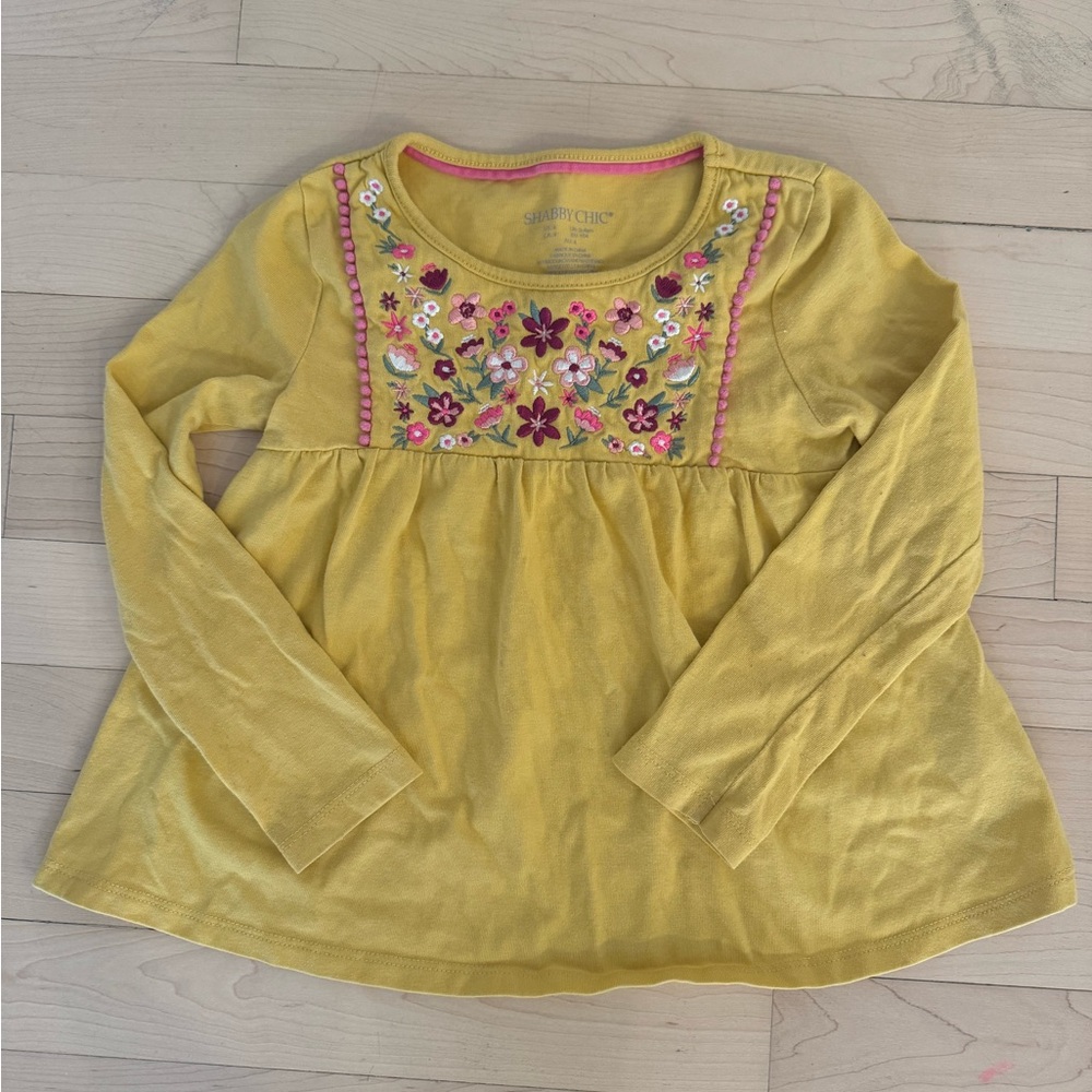 5/$30 Boho Floral Embroidered Kids Long Sleeve